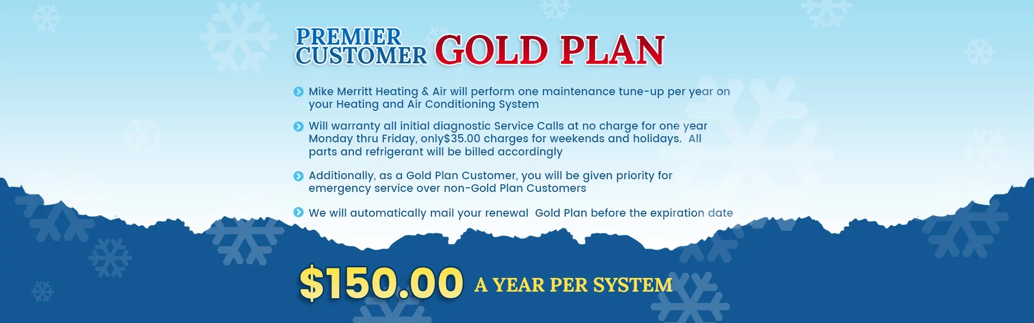 Premier Customer Gold Plan - $150.00 a Year Per System